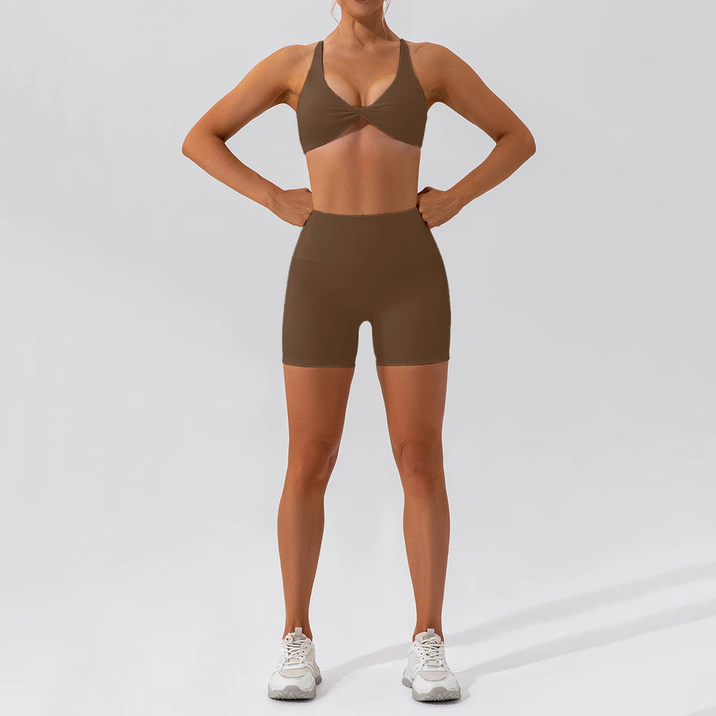 Summer 2PCS Yoga Suit Sports Set Women Quick-Dry Gym Set Women Tracksuit Running Workout Long Sleeve Sports Shirt Yoga Clothing