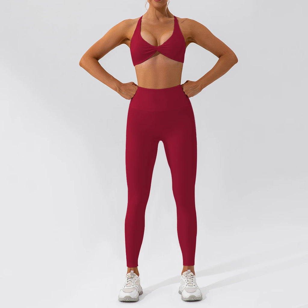Summer 2PCS Yoga Suit Sports Set Women Quick-Dry Gym Set Women Tracksuit Running Workout Long Sleeve Sports Shirt Yoga Clothing